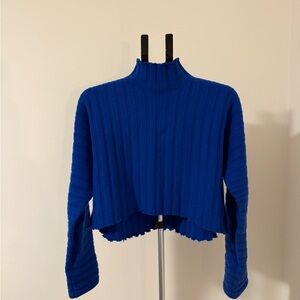 Opening Ceremony Royal Blue Cropped Turtleneck Sweater